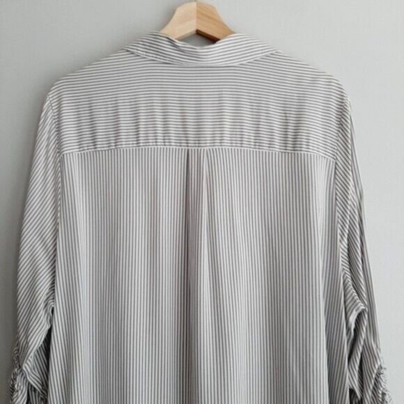 IN EVERY STORY / Penningtons Button Down Striped Shirt Lace-Up Sides Sz X - Picture 8 of 11